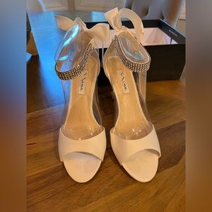 Nina heels in ivory, size 8. Brand new in box, never worn.